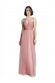 Tulle A-Line Long Sleeveless Rose Pink Bridesmaid Dress Barrie