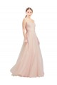 Tulle A-Line Long Sleeveless Open Back Semi Formal Dress / Bridesmaid Dress Barrie