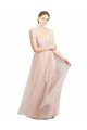 Tulle A-Line Long Sleeveless Pink Bridesmaid Dress / Evening Dress Barrie