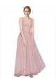 Tulle Long Sleeveless V-Back Bridesmaid Dress Barrie