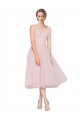 Tulle A-Line Tea Length Sleeveless V-Back Bridesmaid Dress Barrie