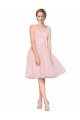 Tulle A-Line Knee Length Sleeveless Bridesmaid Gown Barrie