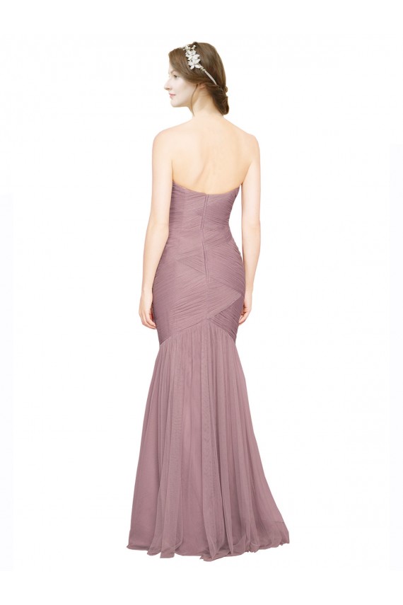 Tulle Mermaid Long Sleeveless Bridesmaid Dress Barrie