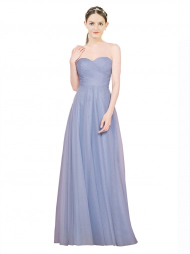 Tulle A-Line Long Sleeveless Low Back Formal Dress / Bridesmaid Dress Barrie
