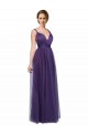 Tulle A-Line Long Sleeveless Spaghetti Straps Open Back Bridesmaid Dresses Barrie