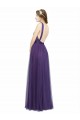 Tulle A-Line Long Sleeveless Spaghetti Straps Open Back Bridesmaid Dresses Barrie