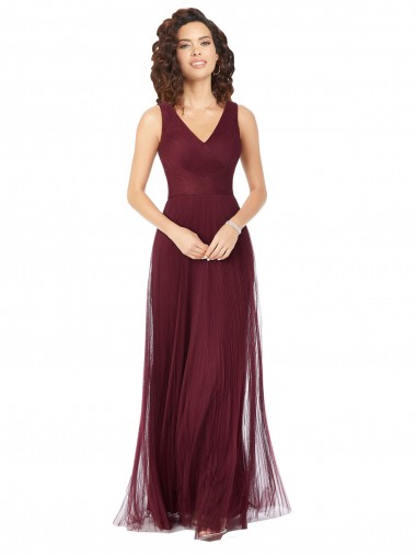 Tulle Long Sleeveless Bridesmaid Dress Barrie