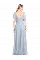 Tulle A-Line Long Flutter Sleeves V-Back Bridesmaid Dress / Evening Dress Barrie