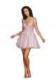Tulle A-Line Short Sleeveless V-Back Bridesmaid Dress Barrie