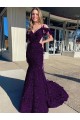 Velvet Sequin Sheath Court Train Sleeveless Long Prom Dress / Evening Dress Barrie