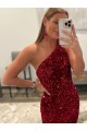 Velvet Sequin Sweep Train Sleeveless Prom Dress / Evening Dress Barrie