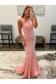 Velvet Sequin Sweep Train Sleeveless Prom Dress / Evening Dress Barrie