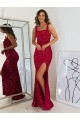 Velvet Sequin Sheath Long Sleeveless Prom Dress Barrie