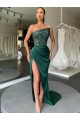 Velvet Sequin Sheath Sweep Train Sleeveless Prom Dress Barrie