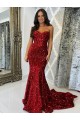 Velvet Sequin Sheath Court Train Sleeveless Prom Dress / Evening Dress Barrie