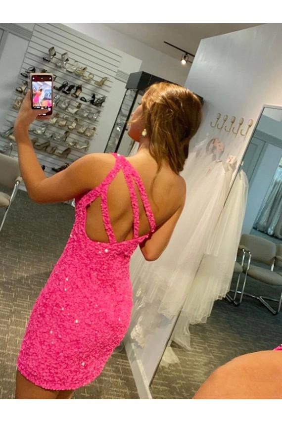Velvet Sequin Short Sleeveless Velvet Sequin Homecoming Dress Barrie