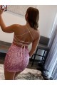 Velvet Sequin Sheath Short Sleeveless Evening Dress / Prom Dress Barrie