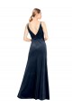 Stretch Velvet A-Line Long Sleeveless V-Back Prom Dress / Bridesmaid Dress Barrie