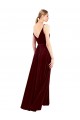 Stretch Velvet A-Line Long Sleeveless V-Back Bridesmaid Dress / Evening Dress Barrie