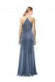 Stretch Velvet A-Line Long Sleeveless Keyhole Back Prom Dress / Bridesmaid Dress Barrie