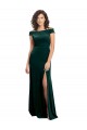 Stretch Velvet A-Line Long Cap Sleeves Formal Evening Gown / Prom Dress / Bridesmaid Dress Barrie