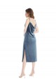 Stretch Velvet Sheath Long Sleeveless Semi Formal Evening Dress / Prom Dress / Bridesmaid Dress Barrie