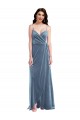 Stretch Velvet A-Line Long Sleeveless Low Back Semi Formal Evening Dress / Prom Dress / Bridesmaid Dress Barrie