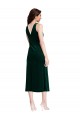 Stretch Velvet Sheath Midi Length Sleeveless V-Back Evening Gown / Prom Dress / Bridesmaid Dress Barrie