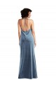 Stretch Velvet Sheath Long Sleeveless V-Back Bridesmaid Dress / Evening Dress Barrie