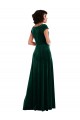 Stretch Velvet A-Line Long Cap Sleeves Black Tie Evening Gown / Prom Dress / Bridesmaid Dress Barrie