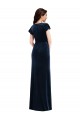 Stretch Velvet A-Line Long Flutter Sleeves Formal Dress / Bridesmaid Dress Barrie