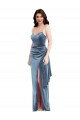 Stretch Velvet Trumpet Long Sleeveless Low Back Formal Evening Gown / Prom Dress / Bridesmaid Dress Barrie