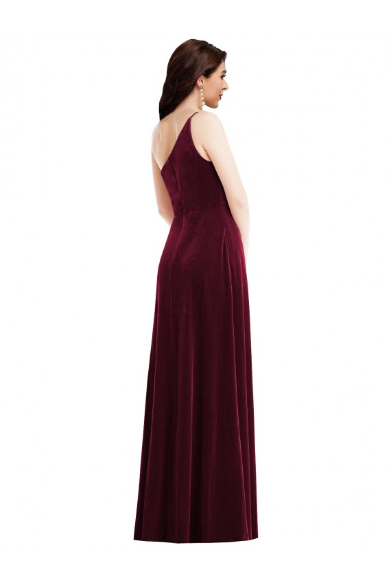 Stretch Velvet Trumpet Long Sleeveless Black Tie Evening Gown / Prom Dress / Bridesmaid Dress Barrie