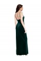 Stretch Velvet Sheath Long Sleeveless Low Back Prom Dress / Bridesmaid Dress Barrie