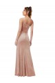 Stretch Velvet Sheath Long Sleeveless Front Slit Prom Dresses Barrie