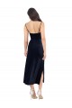 Stretch Velvet Column Midi Length Sleeveless Low Back Formal Evening Gown / Prom Dress / Bridesmaid Dress Barrie