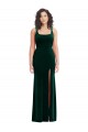 Stretch Velvet Trumpet Long Sleeveless Semi Formal Evening Dress / Prom Dress / Bridesmaid Dress Barrie
