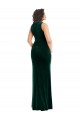 Stretch Velvet Trumpet Long Sleeveless Semi Formal Evening Dress / Prom Dress / Bridesmaid Dress Barrie