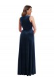 Stretch Velvet Sheath Long Sleeveless Formal Plus Size Evening Gown / Prom Dress / Bridesmaid Dress Barrie