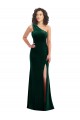 Stretch Velvet Trumpet Long Sleeveless Black Tie Prom Dress / Bridesmaid Dress Barrie