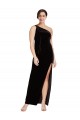 Stretch Velvet Sheath Long Sleeveless Formal Evening Gown / Prom Dress / Bridesmaid Dress Barrie