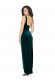 Stretch Velvet Sheath Long Sleeveless Low Back High Low Evening Gown / Prom Dress / Bridesmaid Dress Barrie