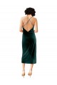 Stretch Velvet Sheath Midi Length Sleeveless Criss Cross Open Back Formal Dress / Bridesmaid Dress Barrie