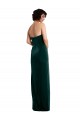 Stretch Velvet Sheath Long Sleeveless Low Back Black Tie Evening Gown / Prom Dress / Bridesmaid Dress Barrie